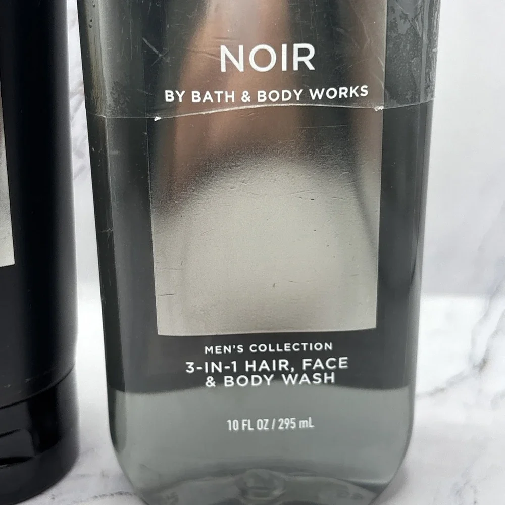 Bath & Body Works Men's Noir Body Cream & 3-in-1 Hair Face Body Wash Set